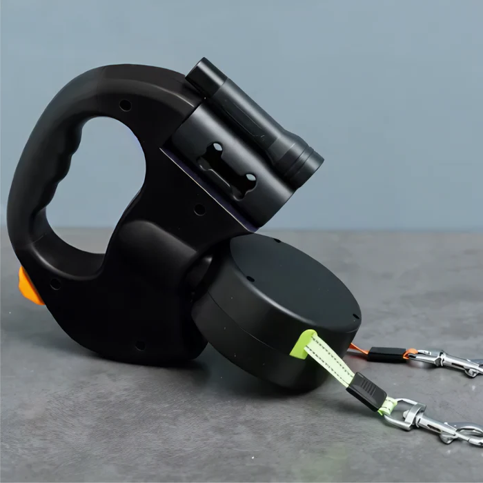 Tanglefree Dubbele Hondenriem met LED – Verstrengelingvrij & Comfortabel