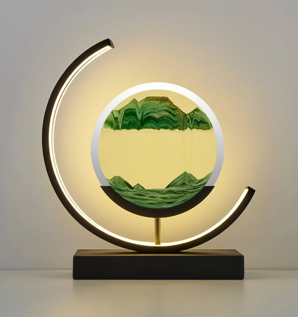 DuneGlow Tafellamp – Handgemaakte Sfeerlamp met Rustgevend Licht en Modern Ontwerp