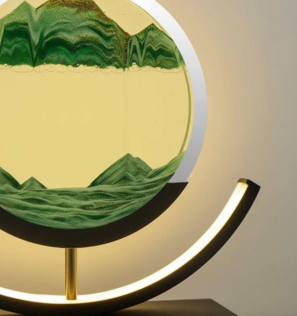 DuneGlow Tafellamp – Handgemaakte Sfeerlamp met Rustgevend Licht en Modern Ontwerp