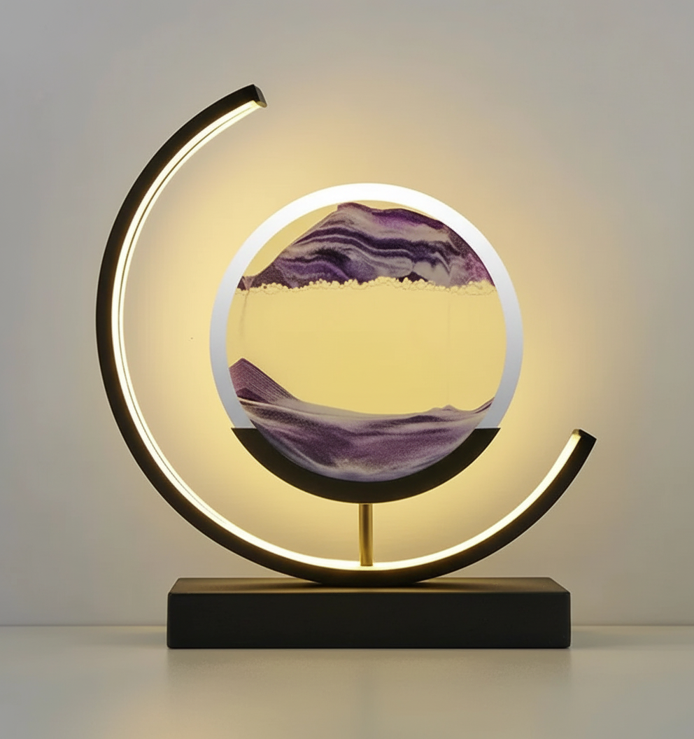 DuneGlow Tafellamp – Handgemaakte Sfeerlamp met Rustgevend Licht en Modern Ontwerp