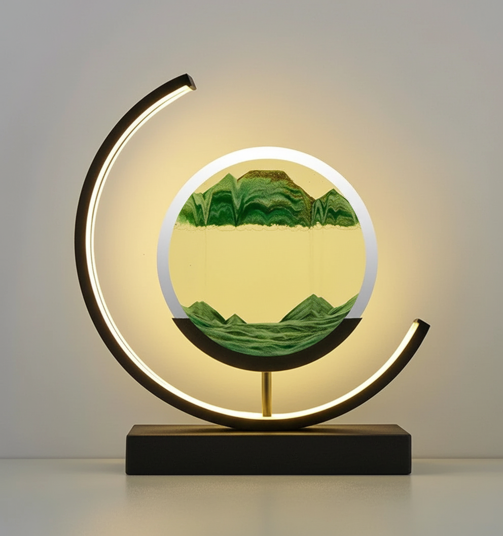 DuneGlow Tafellamp – Handgemaakte Sfeerlamp met Rustgevend Licht en Modern Ontwerp