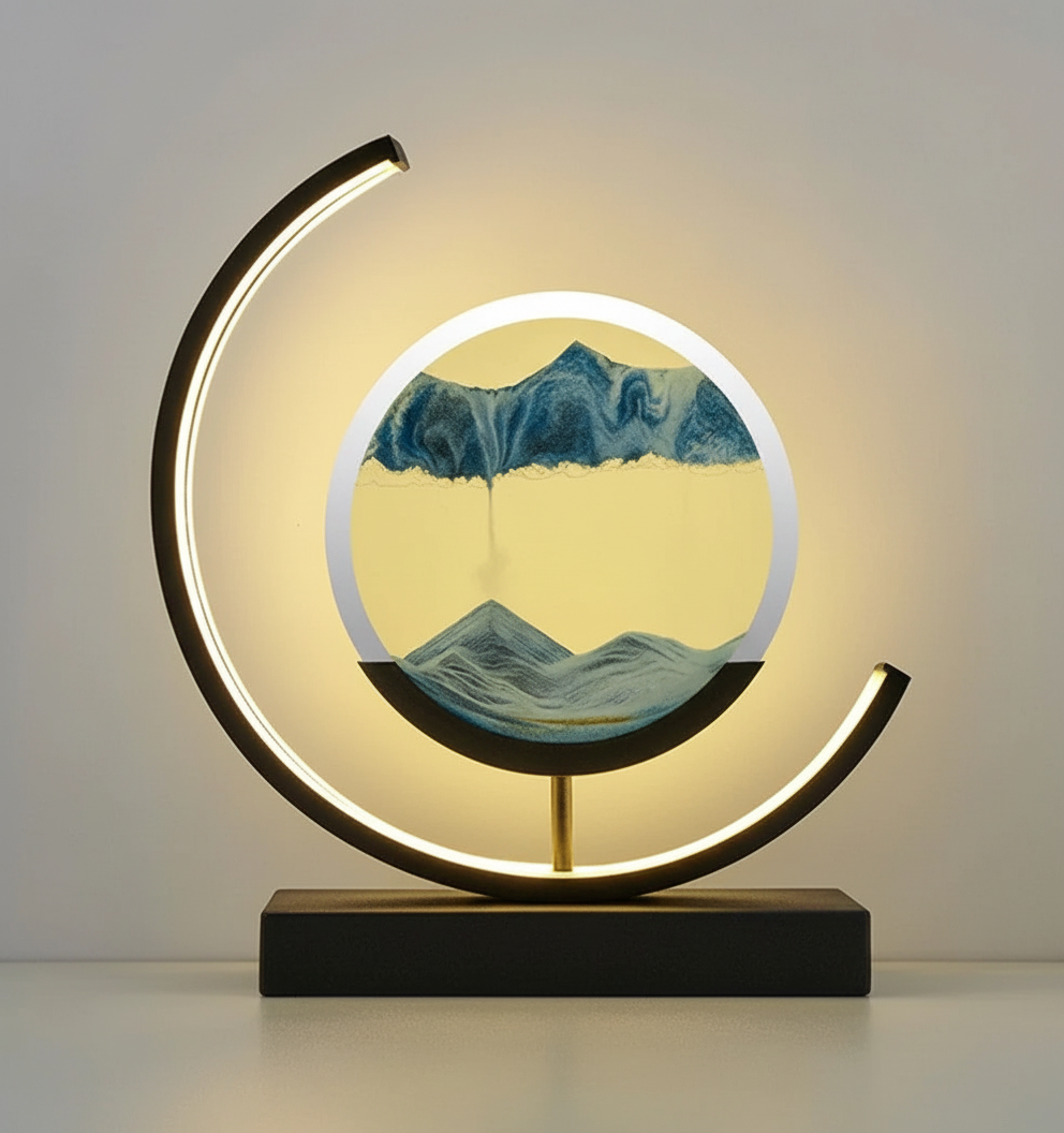 DuneGlow Tafellamp – Handgemaakte Sfeerlamp met Rustgevend Licht en Modern Ontwerp