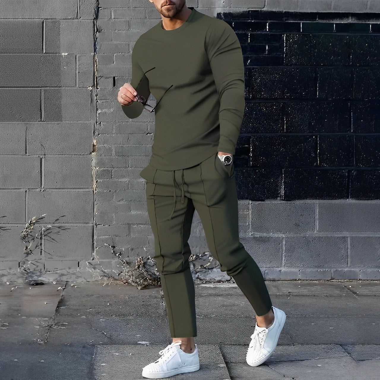 Comfortabele Heren Trainingsset – Lichtgewicht en Stijlvolle Outfit voor Herfst