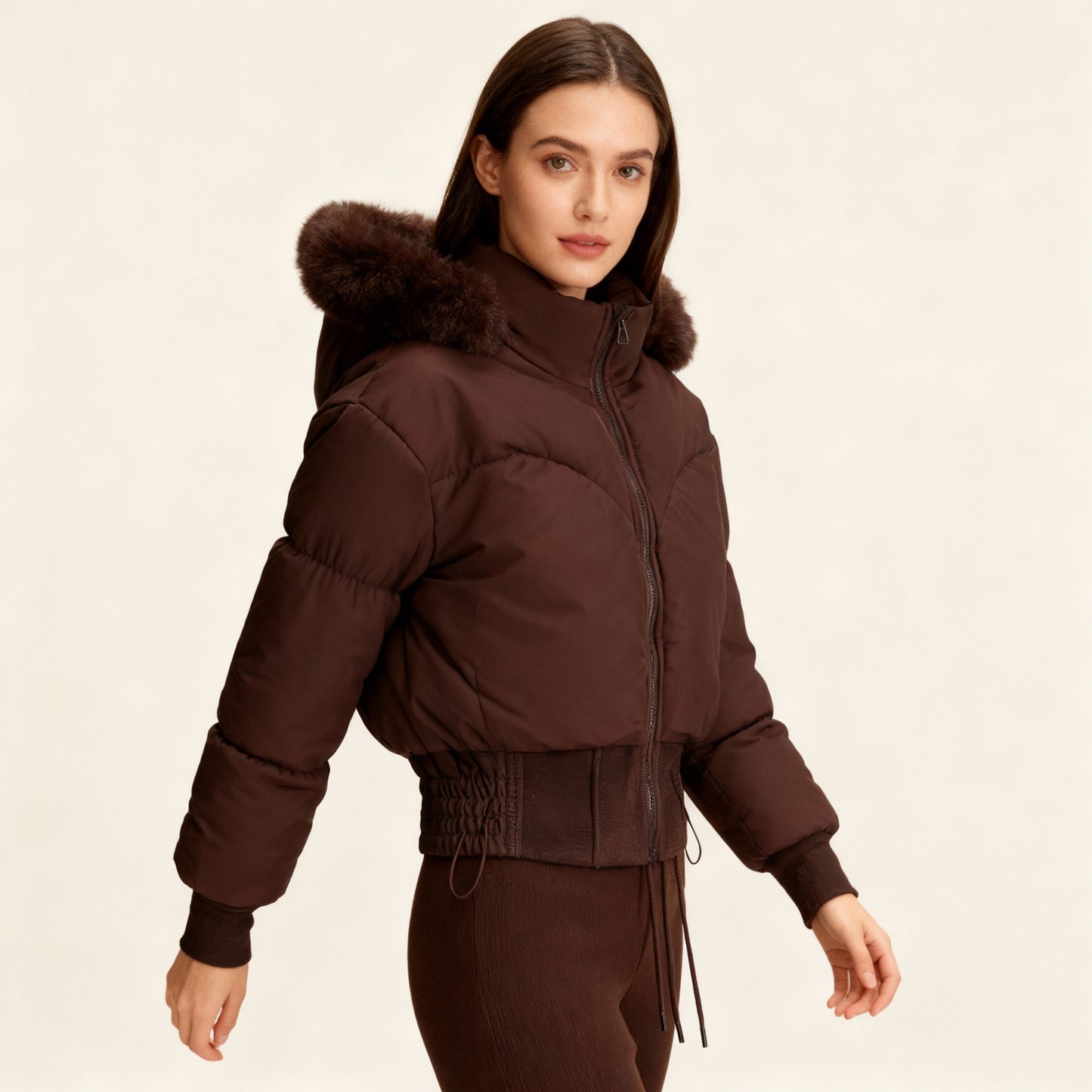 Warm Cropped Donsjack Aurora voor Moderne Winterlooks