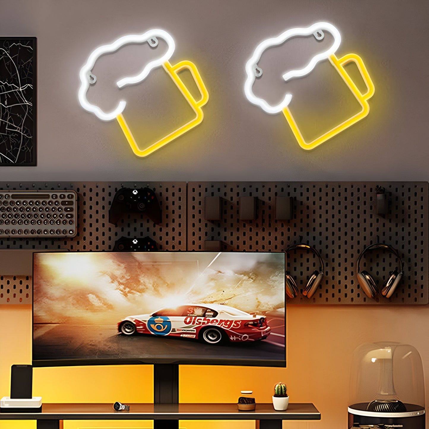 Fastfood LED Neonlamp – Kleurrijke Wanddecoratie met USB-aansluiting