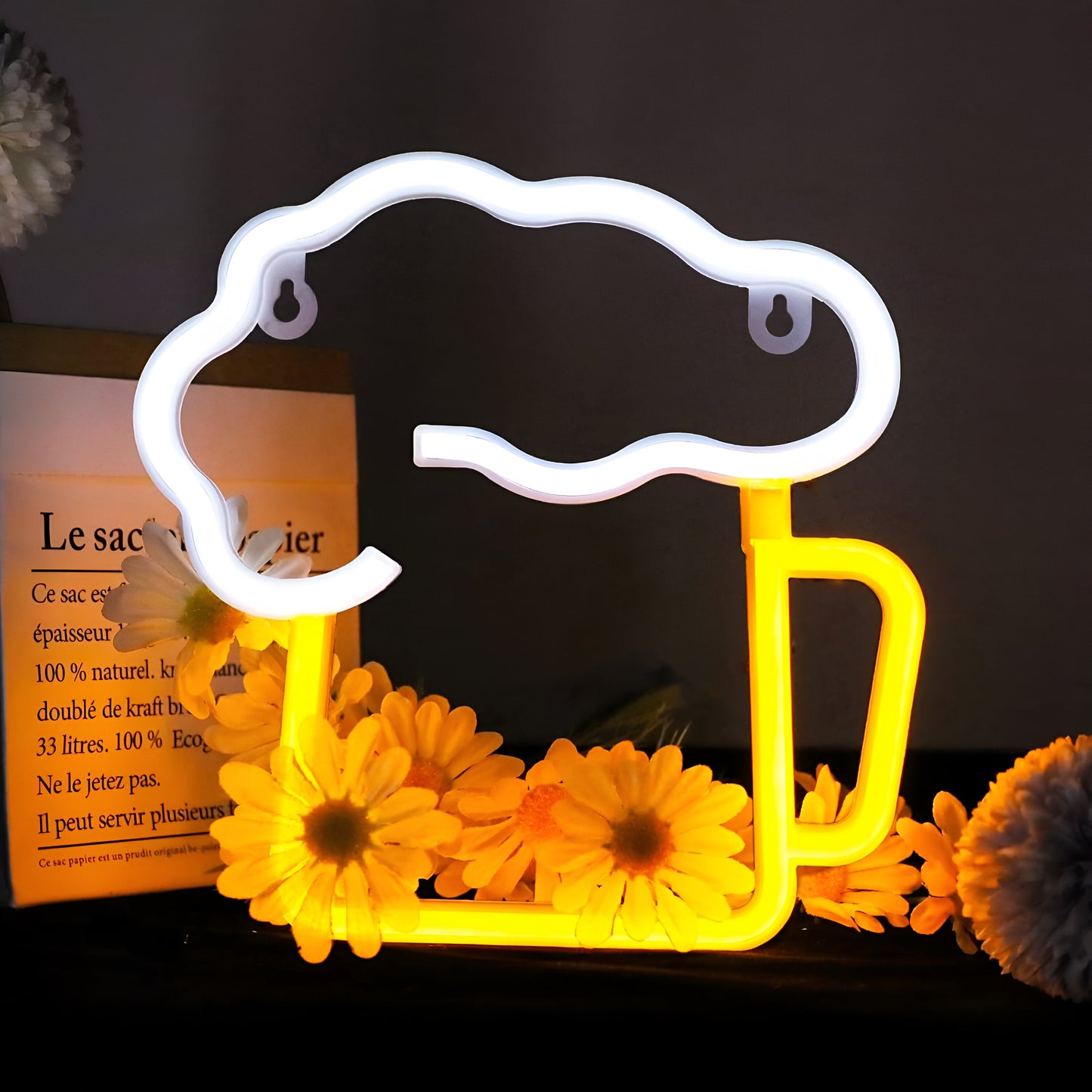 Fastfood LED Neonlamp – Kleurrijke Wanddecoratie met USB-aansluiting