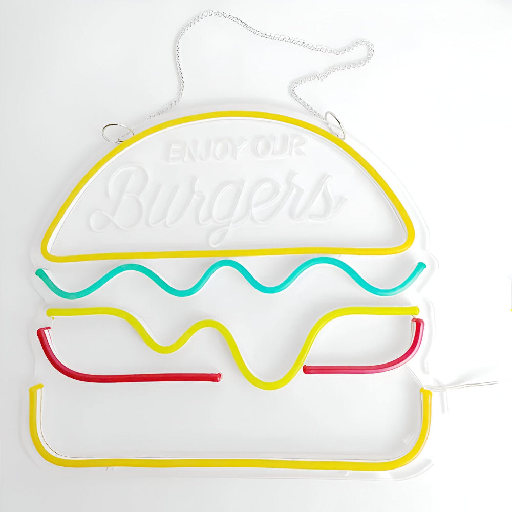 Fastfood LED Neonlamp – Kleurrijke Wanddecoratie met USB-aansluiting