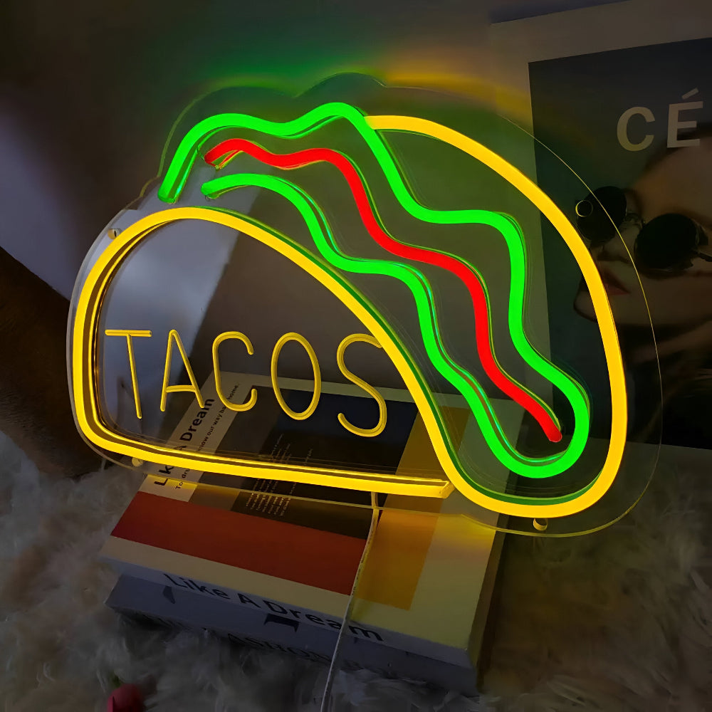 Fastfood LED Neonlamp – Kleurrijke Wanddecoratie met USB-aansluiting