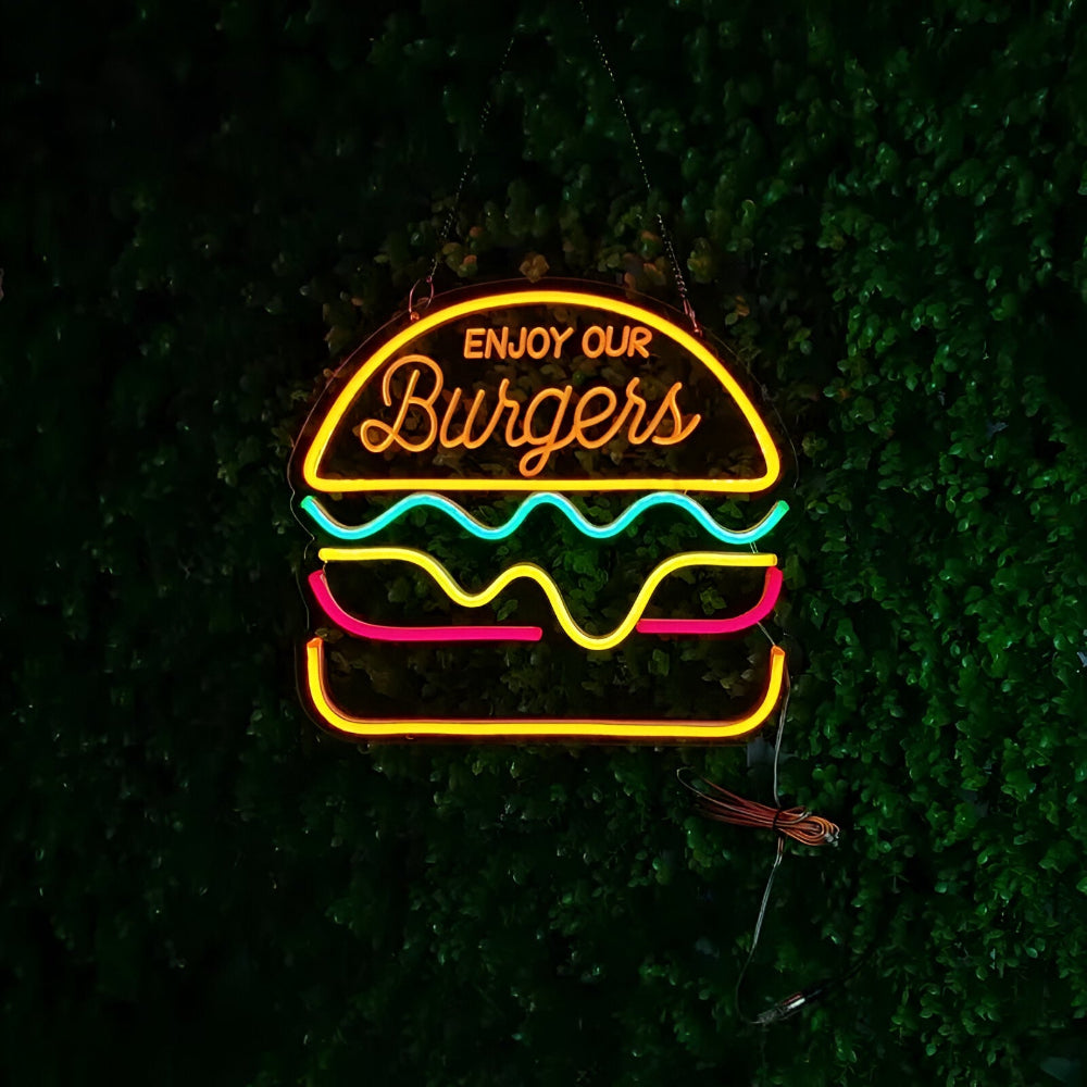 Fastfood LED Neonlamp – Kleurrijke Wanddecoratie met USB-aansluiting