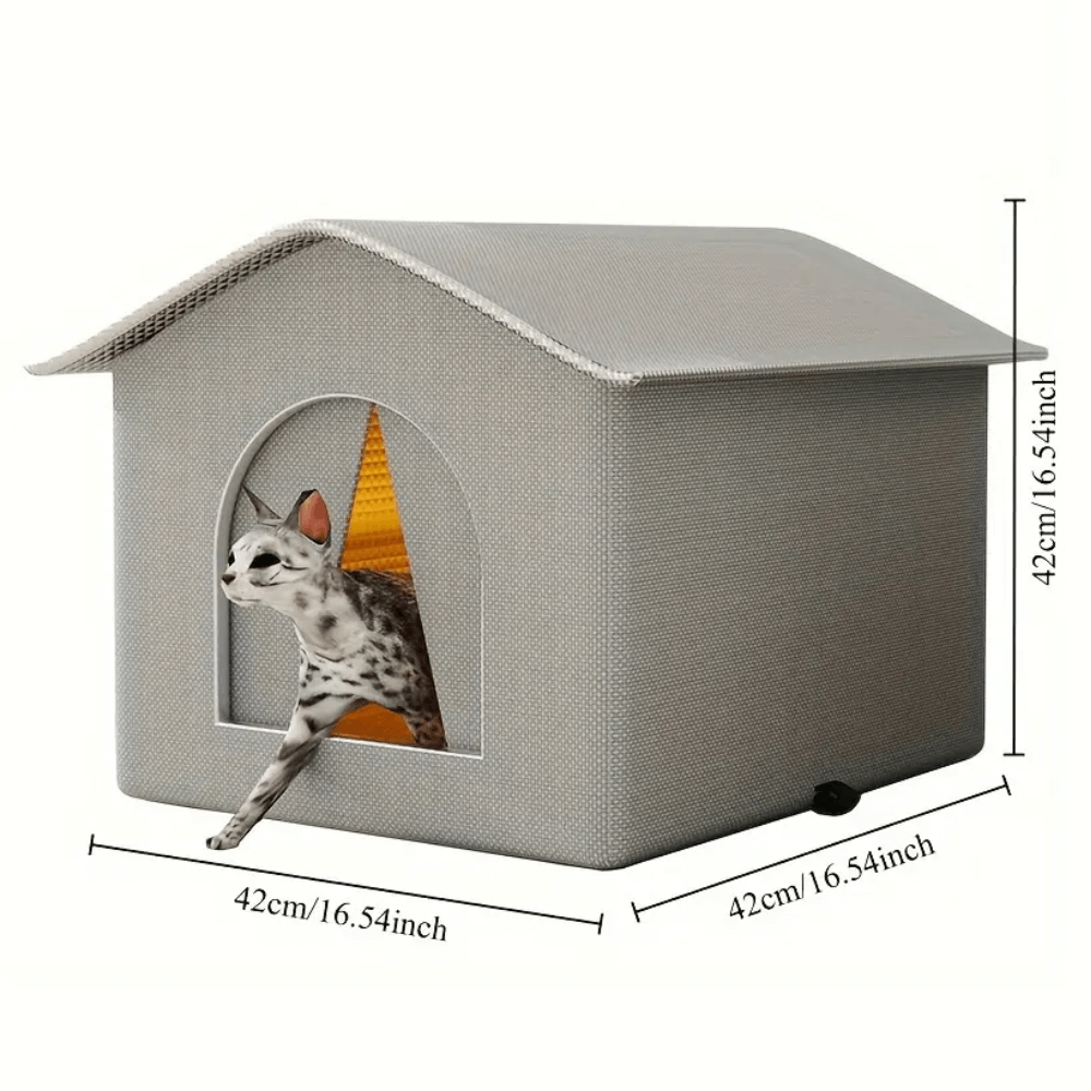 FrostGuard Buiten Kattenhuis – Waterdicht en Windbestendig voor Bescherming in Elk Weer