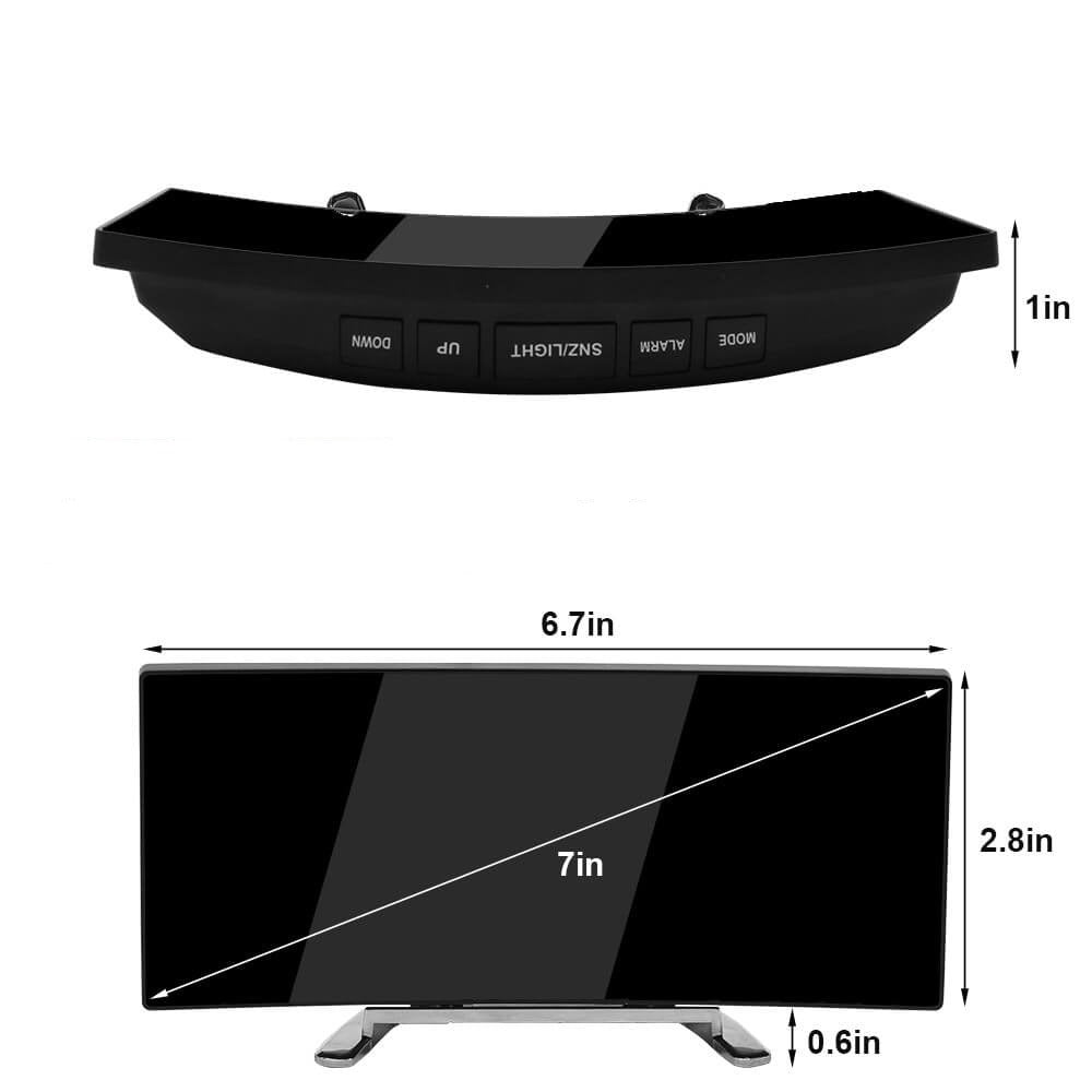 Gebogen LED Digitale Wekker