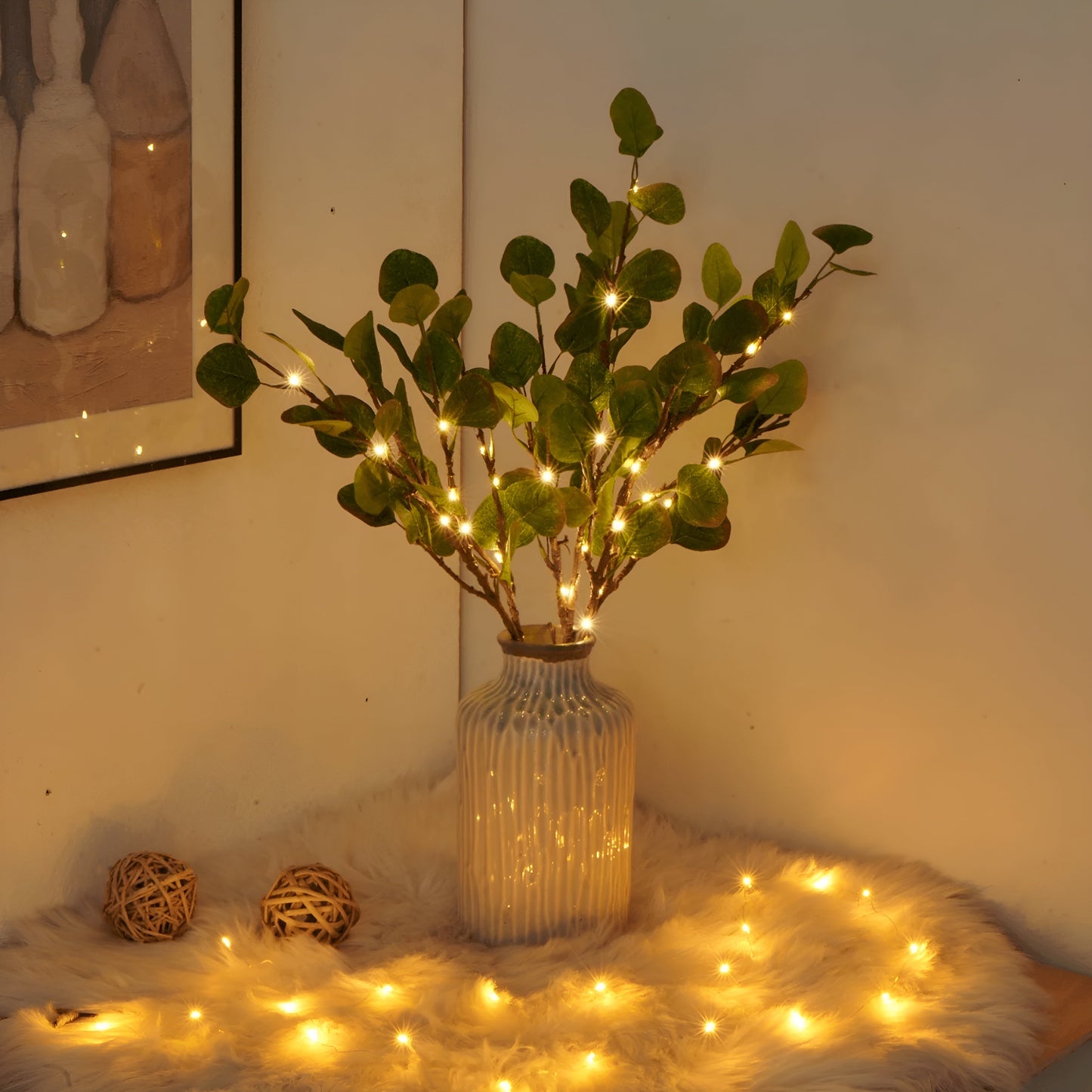 EverLeaf Light – Natuurlijke Olijftak LED Lamp voor Sfeervolle Verlichting