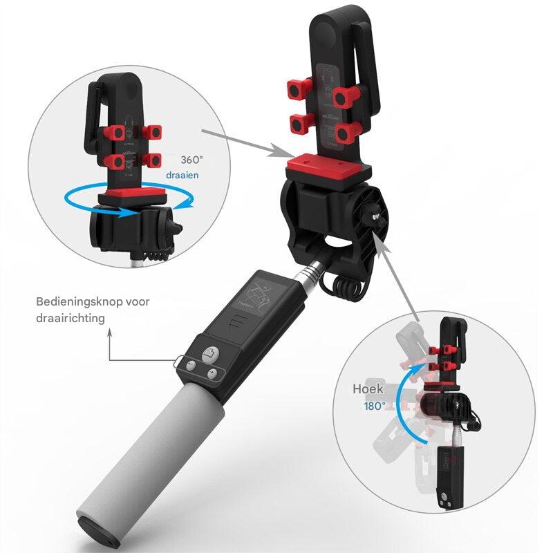 Selfie-Stick "BeeldBoog" met 360° Rotatie & Bluetooth Afstandsbediening