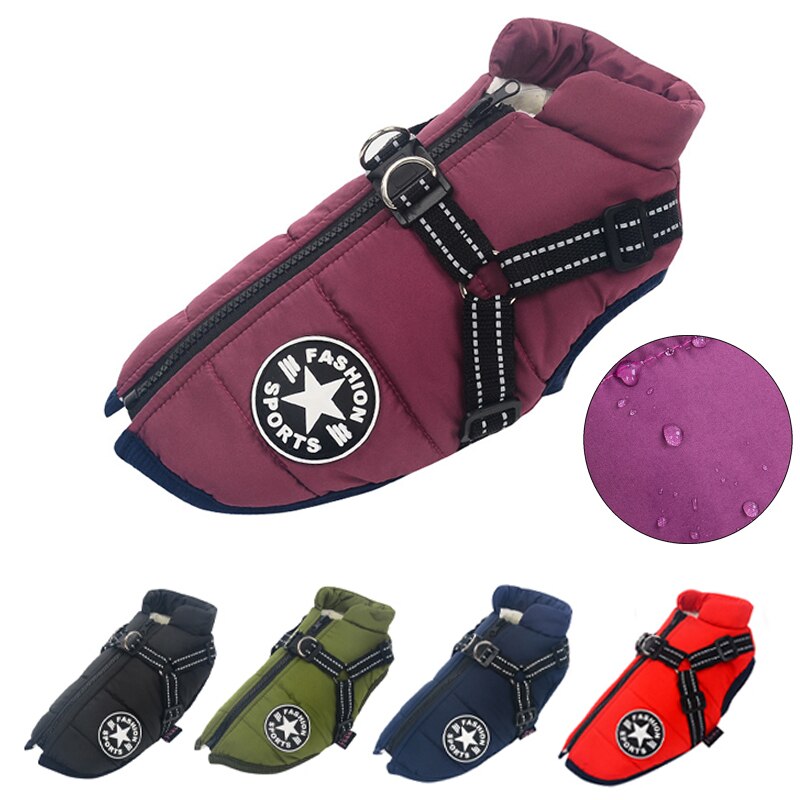 Geïsoleerde Winterjas voor Honden met Reflecterend Harnas -
