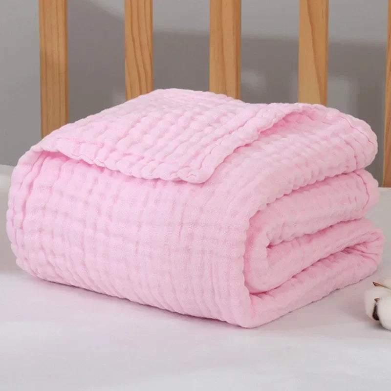 Zeslaags Gaaskatoen Babydeken 105x105cm - Inbakerdoek voor Pasgeborenen tot 3 Jaar