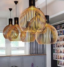 Handgemaakte Houten Hanglamp - Warm en Modern