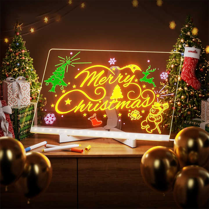 Kiddli LED Tekenbord – Herbruikbaar Schrijfbord met Lichtpen