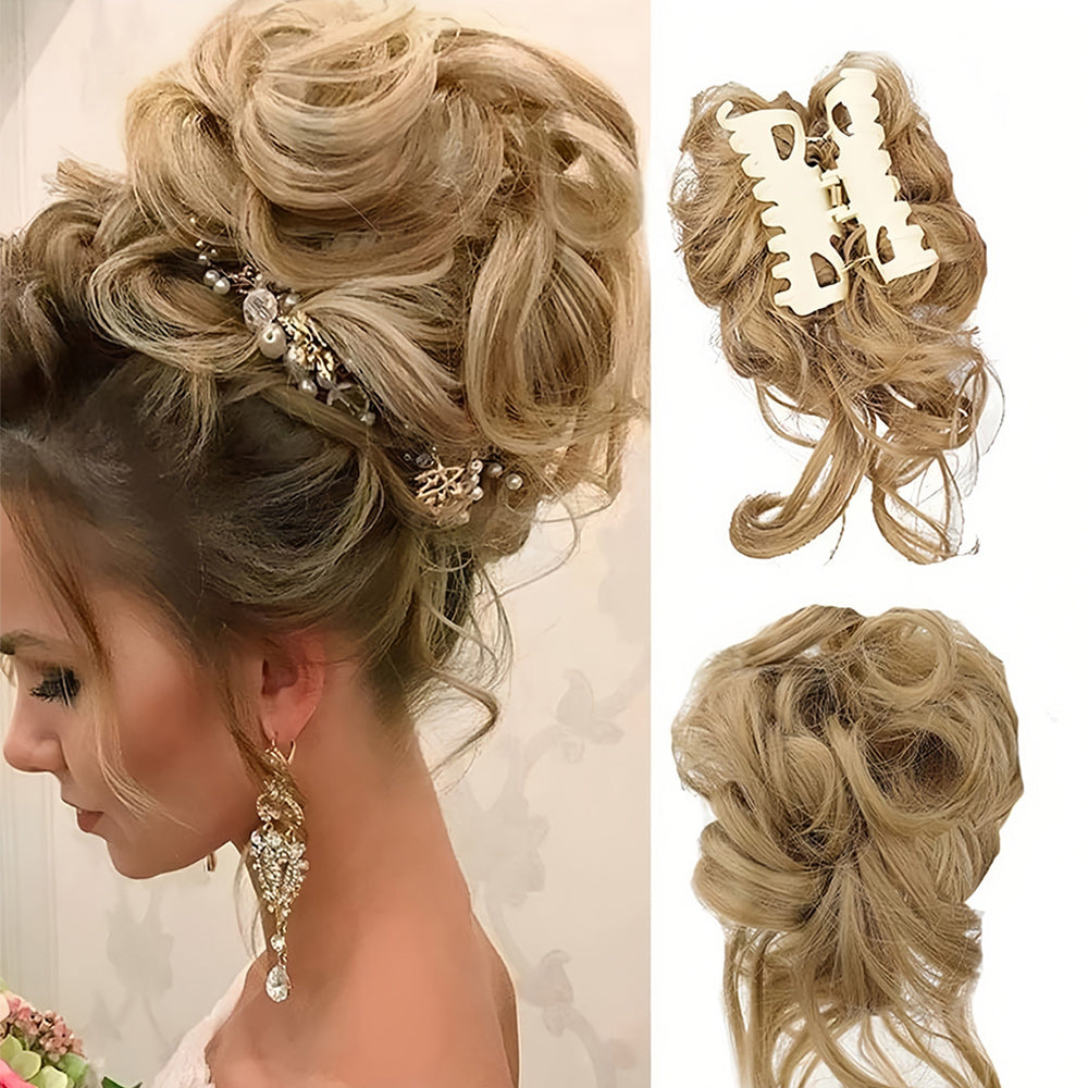 Krullend Haar Volumebun - Elegante Haarstijl Accessoire