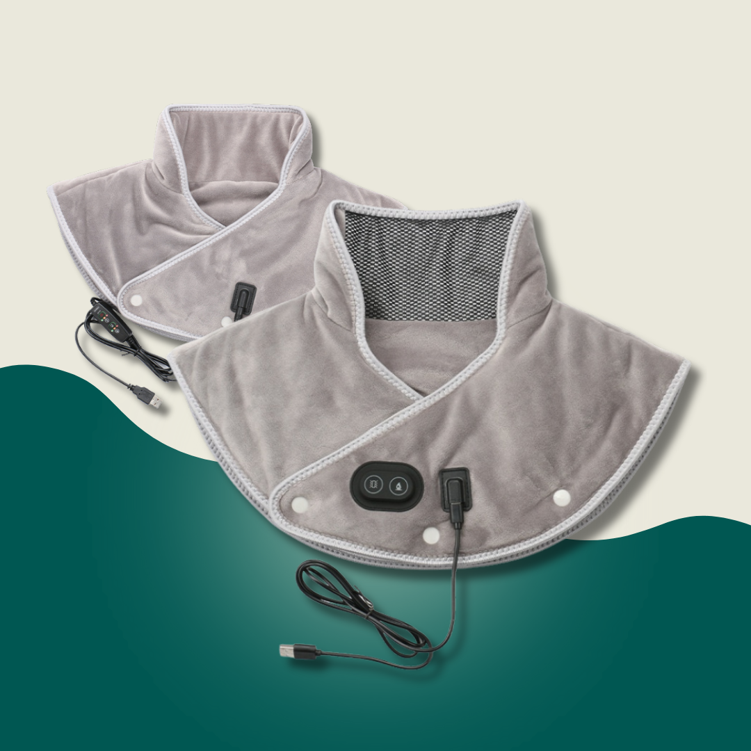 WarmRelax Nek & Schouder Massageband – USB Verwarmde Massageverpakking met Warmtefunctie