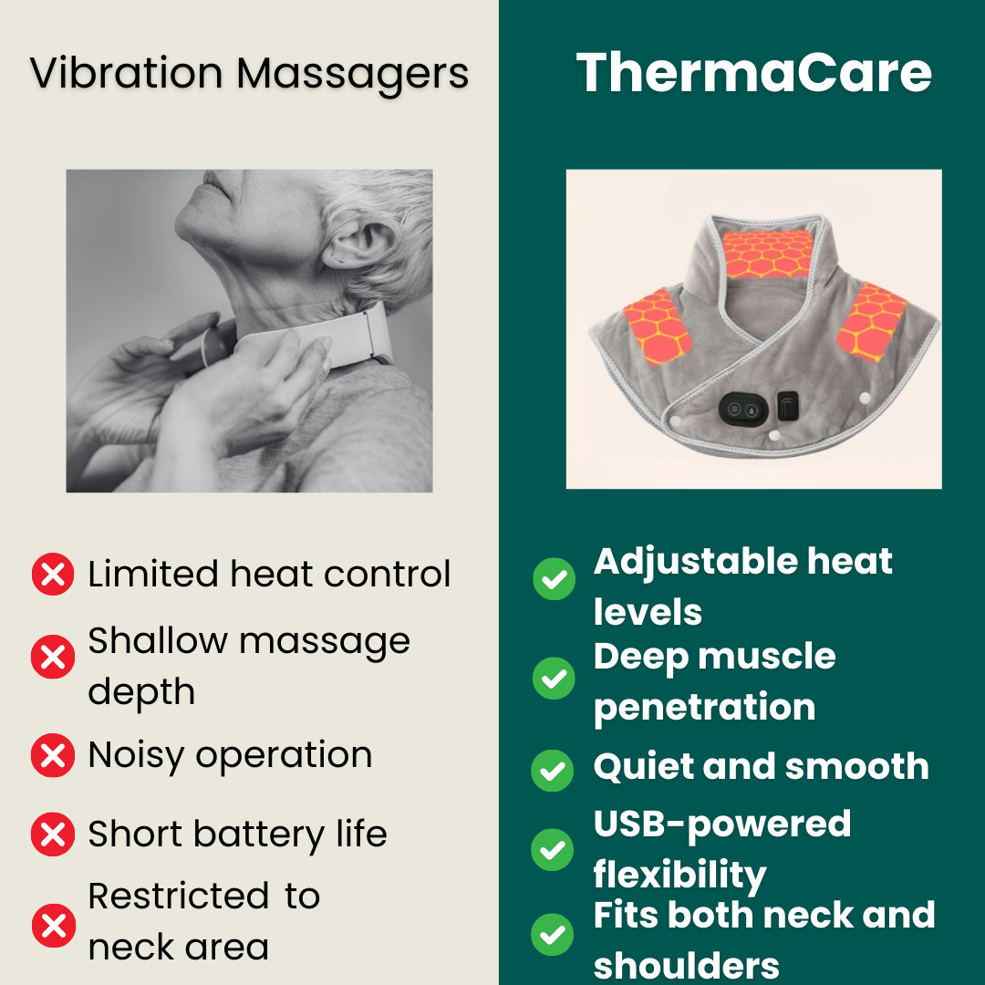 WarmRelax Nek & Schouder Massageband – USB Verwarmde Massageverpakking met Warmtefunctie