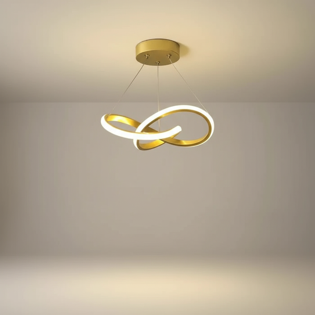 Golfvormige LED-plafondlamp met afstandsbediening - Modern design