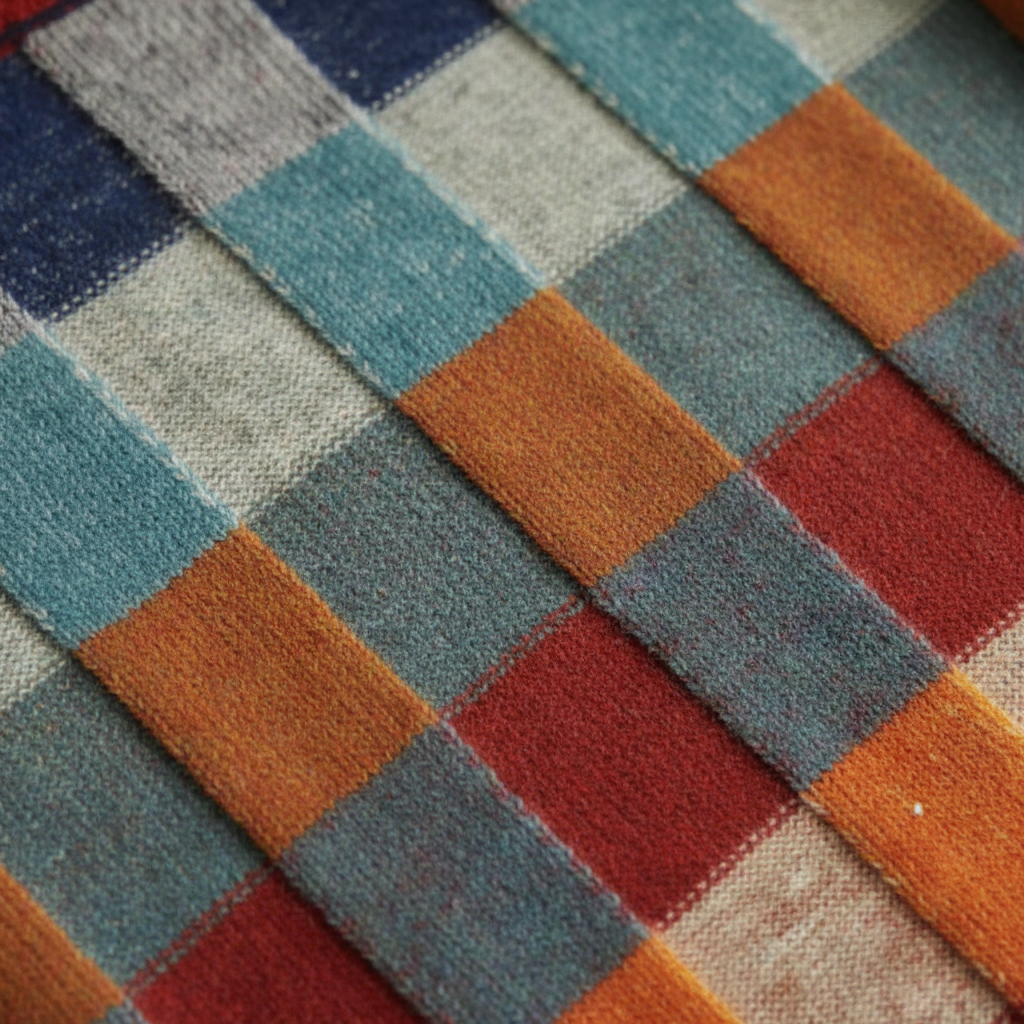 CashLoom Kasjmier Trui – Patchwork Damestrui met Rolkraag en Duurzaam Design