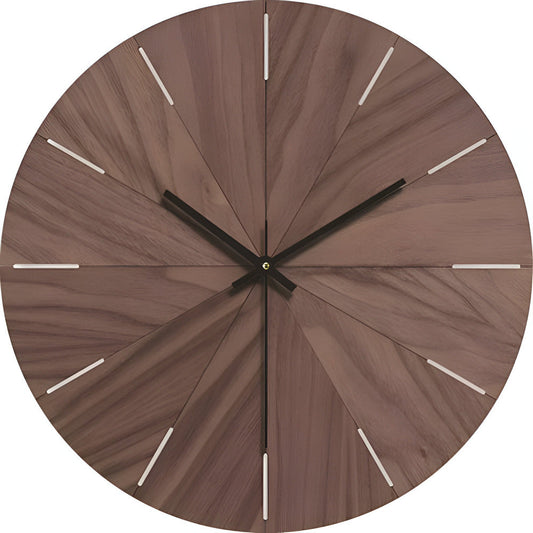 Houtlijn Moderne Stille Wandklok – Minimalistisch Design in Massief Hout