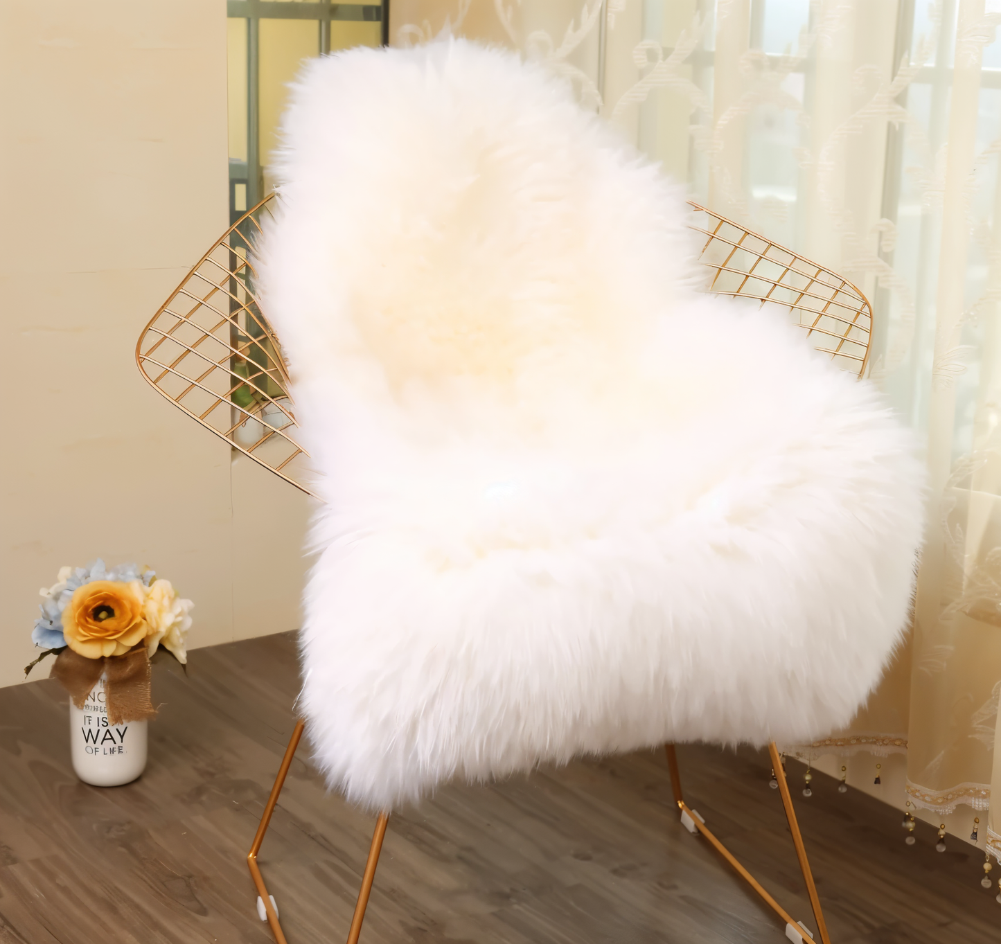 ShearLuxe Kunstbont Tapijt – Zacht Imitatie Schapenvacht voor Huisdecoratie