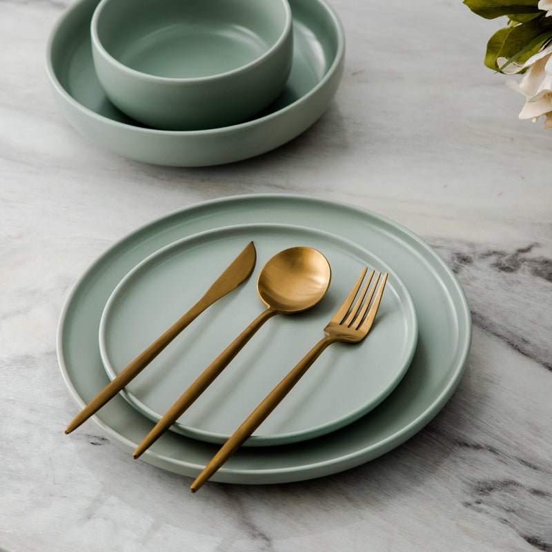 Minimalistisch Bestekset 20-Delig - RVS met Gouden Coating