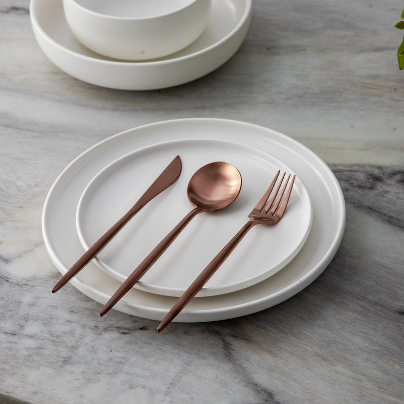 Minimalistisch Bestekset 20-Delig - RVS met Gouden Coating