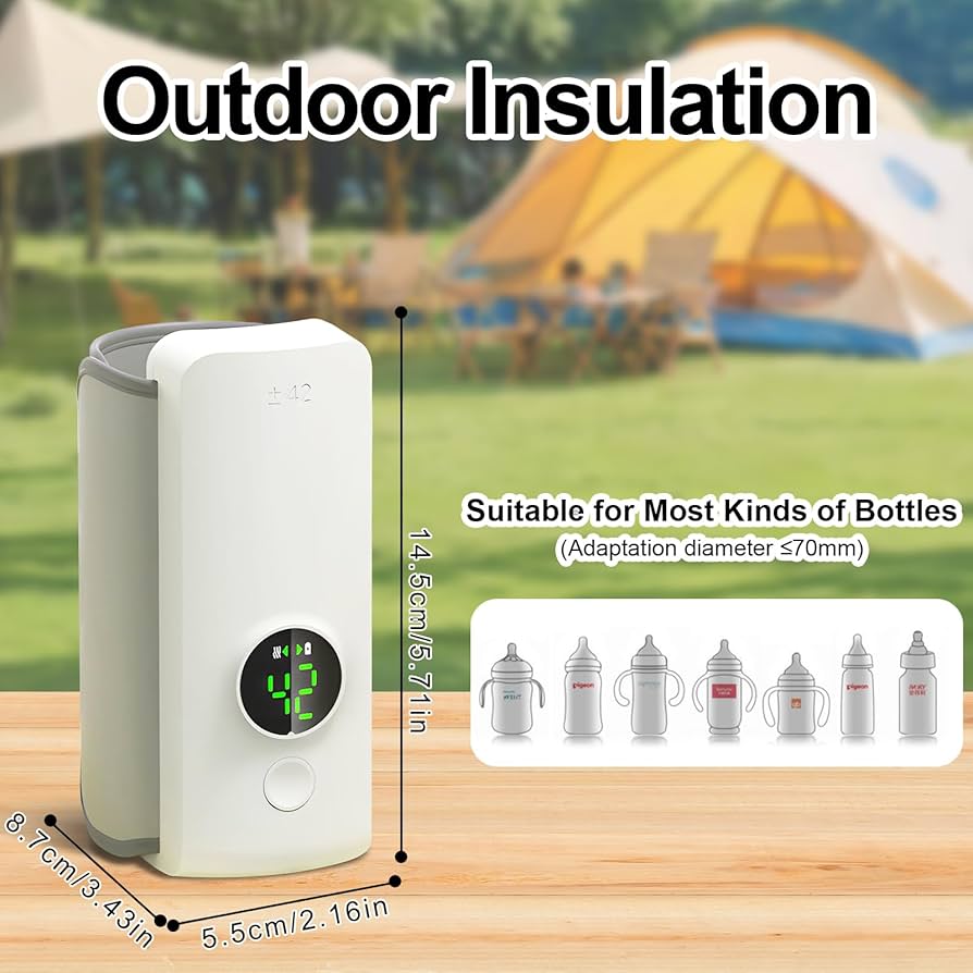 WarmBuddy Mini – Draagbare USB Flesverwarmer met LCD Temperatuurregeling