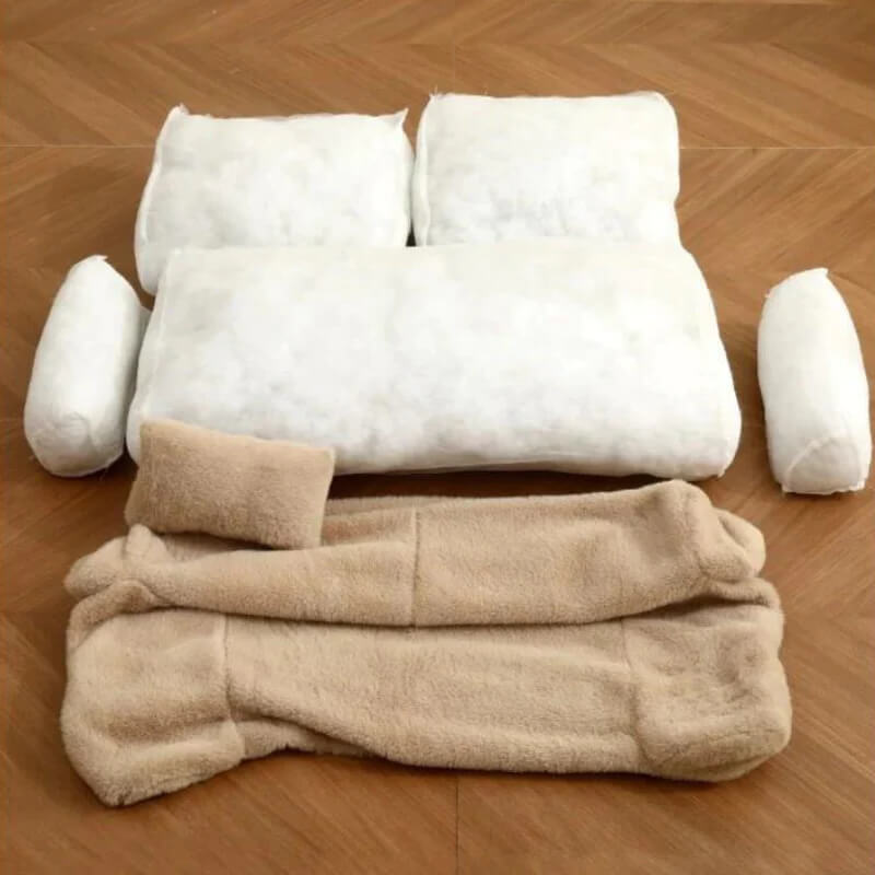 Kalmerende Pet Sofa – Orthopedisch Hondenbed met Verhoogde Randen en Machinewasbare Hoes voor Extra Comfort en Ondersteuning