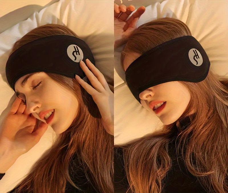 Katoenen slaapmasker met geluidsdichte oorkappen en set oordopjes