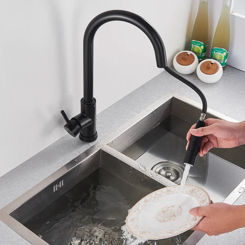 AquaTouch Sensor Keukenkraan – Uittrekbare Kraan met Geborsteld Nikkel & Slimme Bediening