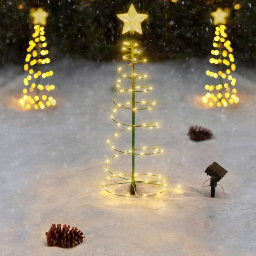 SolarGlow Kerstboom – Draadloze LED Buitenverlichting op Zonne-energie