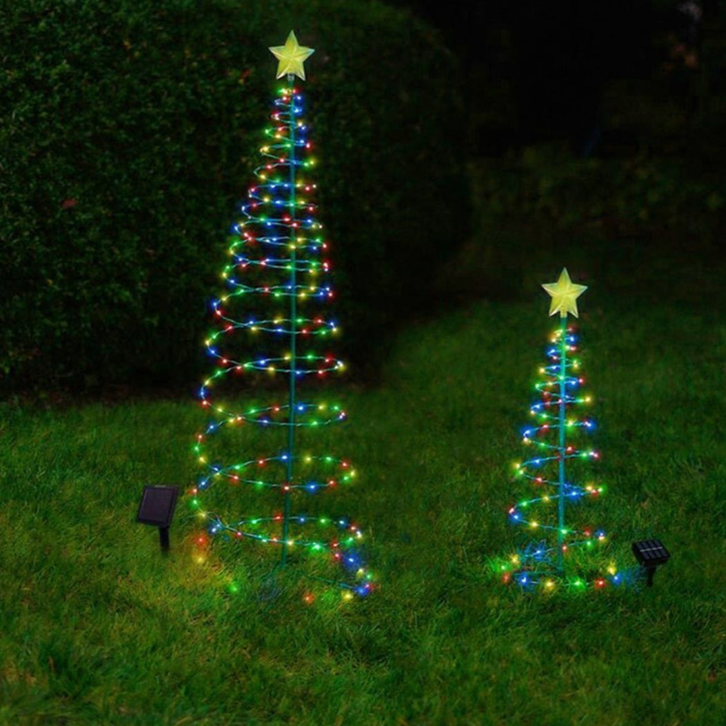SolarGlow Kerstboom – Draadloze LED Buitenverlichting op Zonne-energie