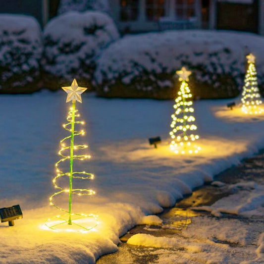SolarGlow Kerstboom – Draadloze LED Buitenverlichting op Zonne-energie