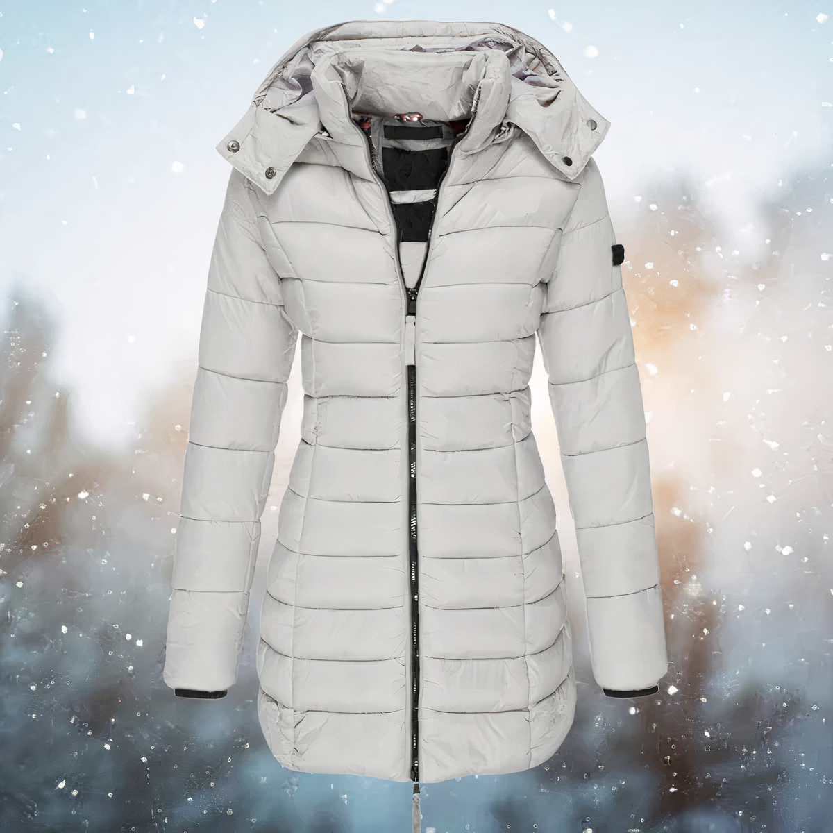 Warme Dames Winterjas met Capuchon – Middellange Comfortabele Jas voor Koude Dagen