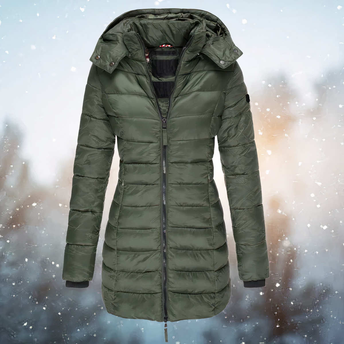 Warme Dames Winterjas met Capuchon – Middellange Comfortabele Jas voor Koude Dagen