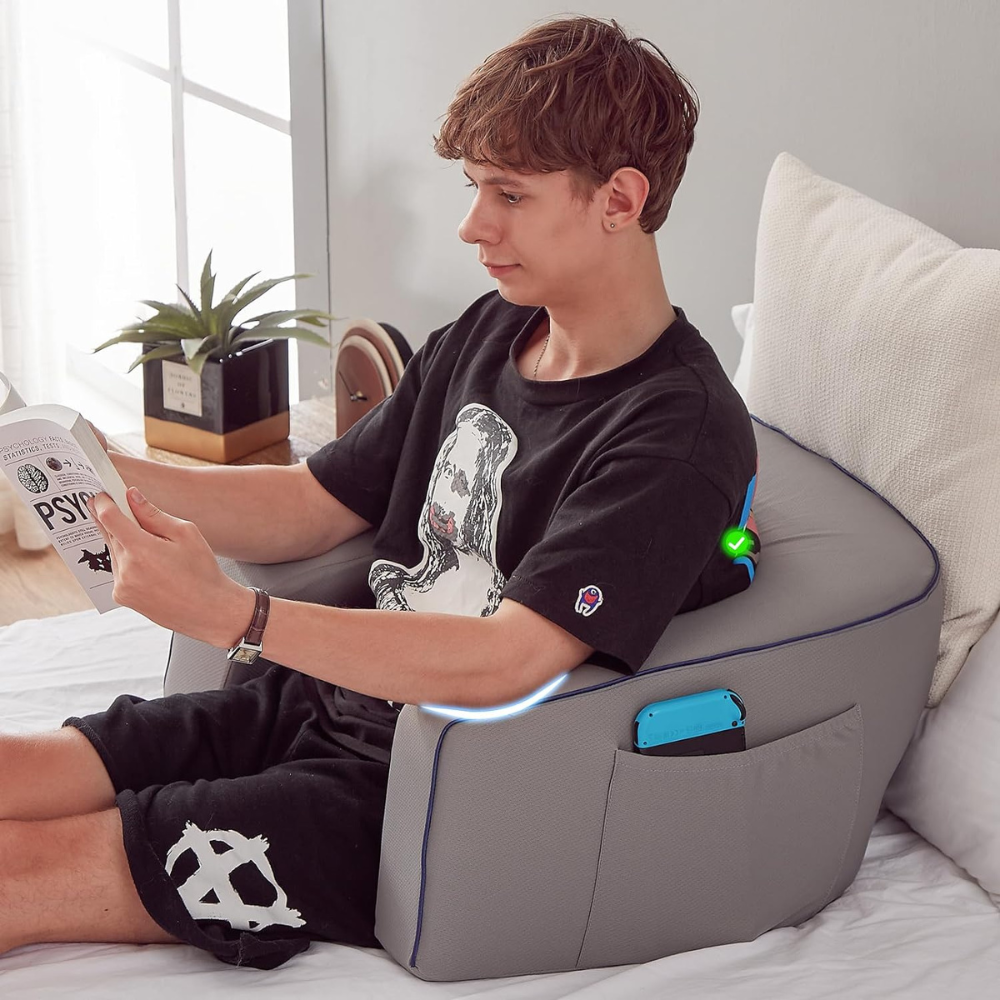 Laptophouder met Geheugenschuim | Ergonomisch Laptopkussen voor Bed & Bank