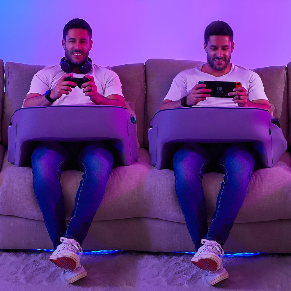 Laptophouder met Geheugenschuim | Ergonomisch Laptopkussen voor Bed & Bank