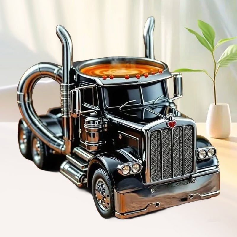 Luxe Keramische Vrachtwagen Koffiemok | Perfect Cadeau voor Vrachtwagenliefhebbers