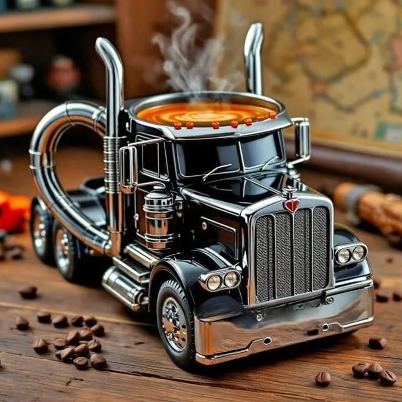 Luxe Keramische Vrachtwagen Koffiemok | Perfect Cadeau voor Vrachtwagenliefhebbers