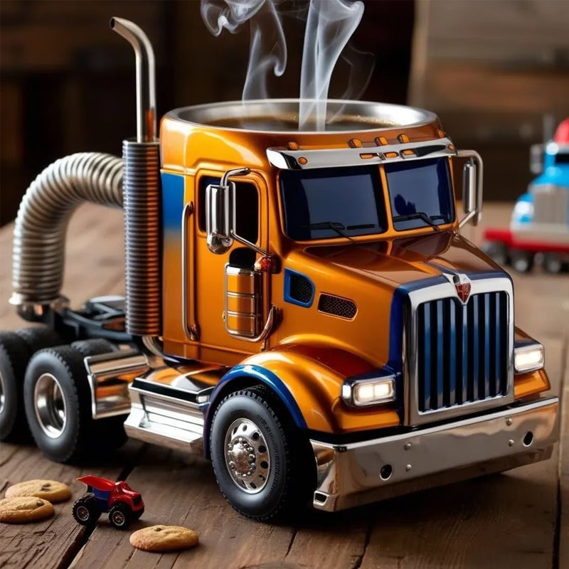 Luxe Keramische Vrachtwagen Koffiemok | Perfect Cadeau voor Vrachtwagenliefhebbers