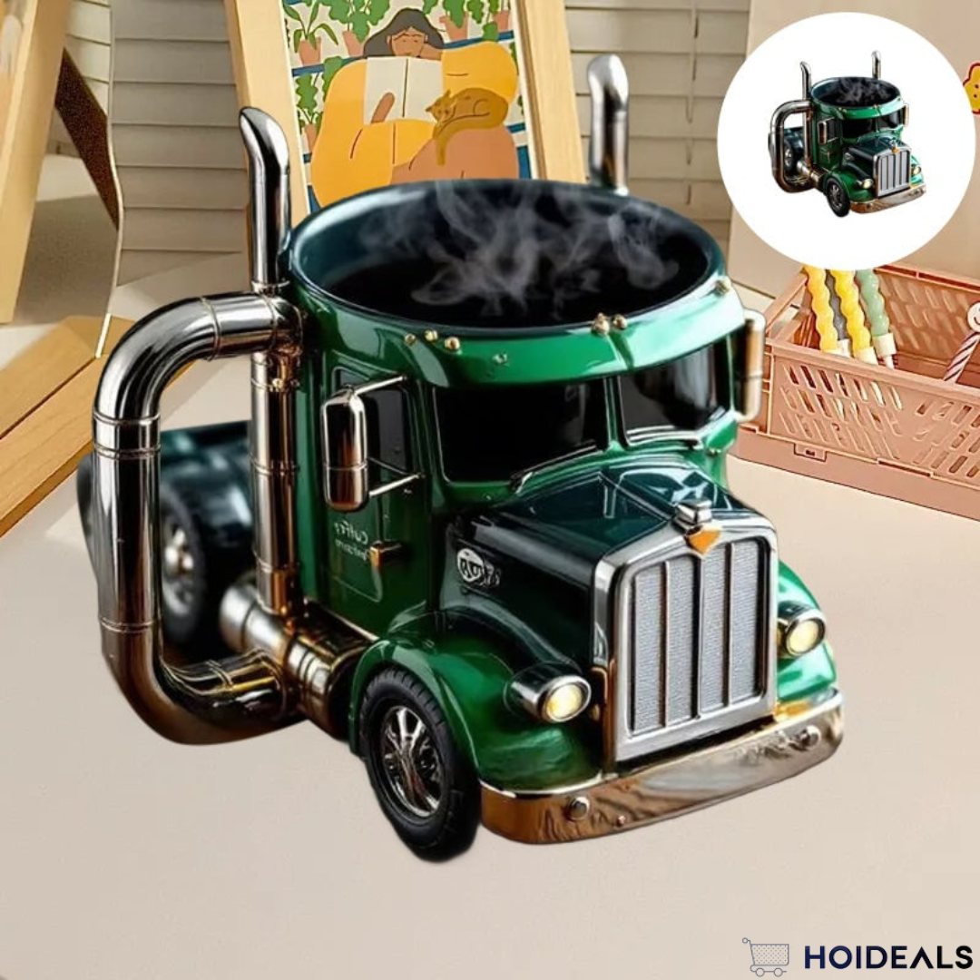 Luxe Keramische Vrachtwagen Koffiemok | Perfect Cadeau voor Vrachtwagenliefhebbers