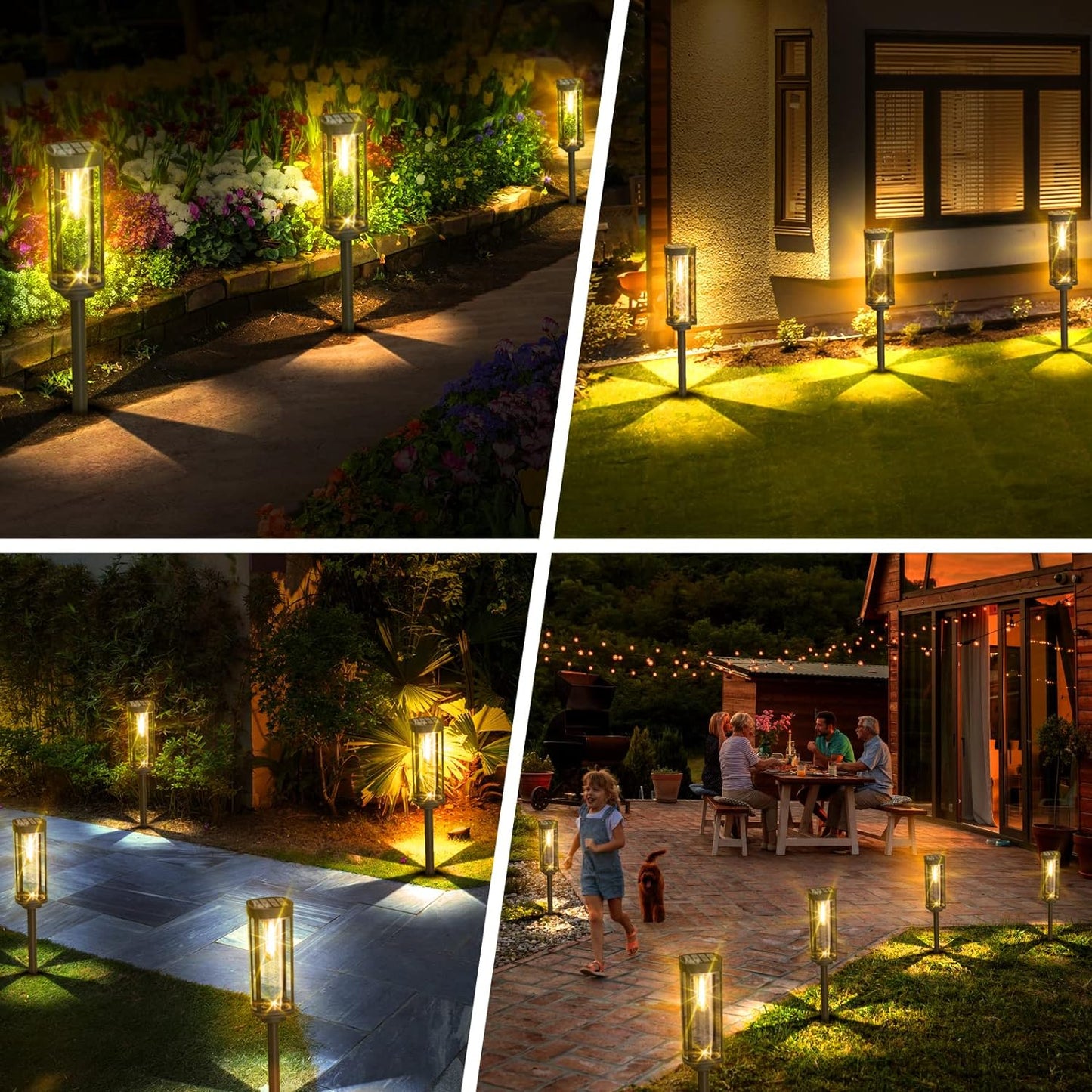 Solar Tuinlamp met Warm LED-licht – Weerbestendig Aluminium Design