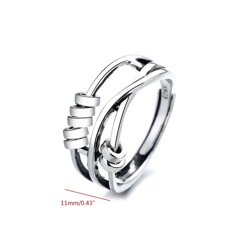 Zensura Spinner Ring – Verstelbare Anti-Stress Ring van 925 Zilver tegen Onrust en Angstgevoelens