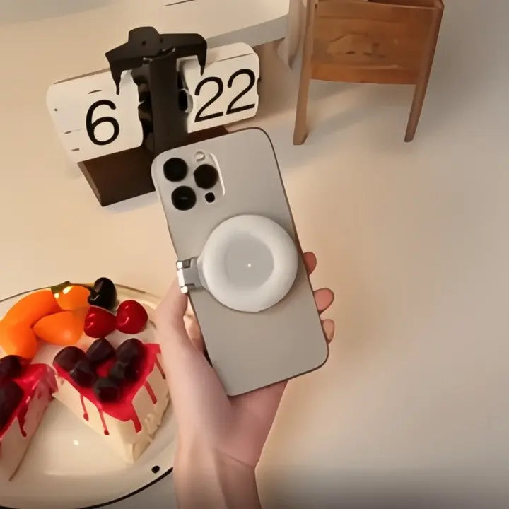 LumiClip Draagbare Selfie-Ringlamp met Klem – Magnetisch en Oplaadbaar