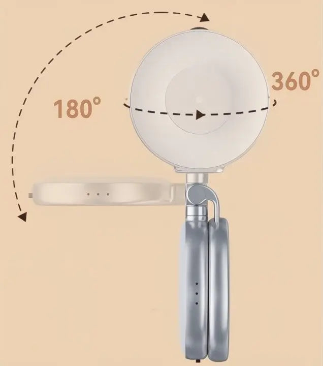 LumiClip Draagbare Selfie-Ringlamp met Klem – Magnetisch en Oplaadbaar
