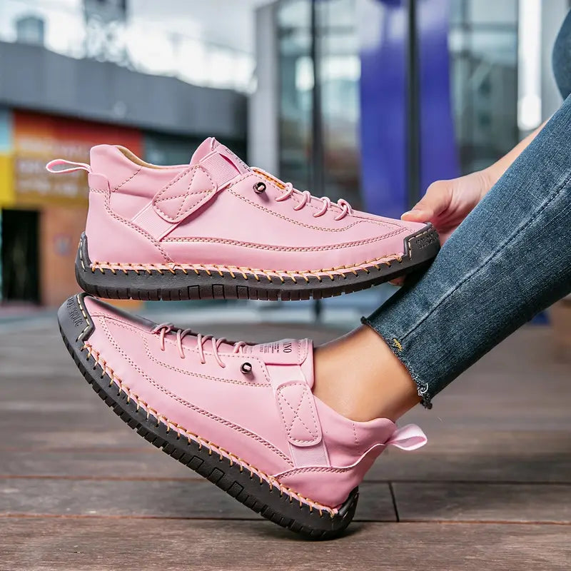 Lichtstap Dames Sneakers – Ademend Leer en Flexibele Ondersteuning
